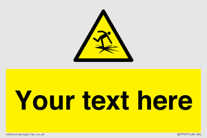 Custom warning thin ice